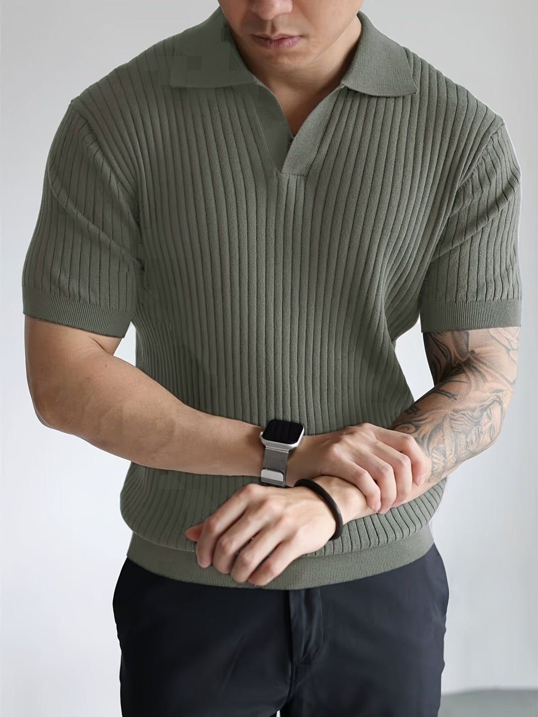Chemise Structurée pour Homme – Chemise D Été En Maille Texturée