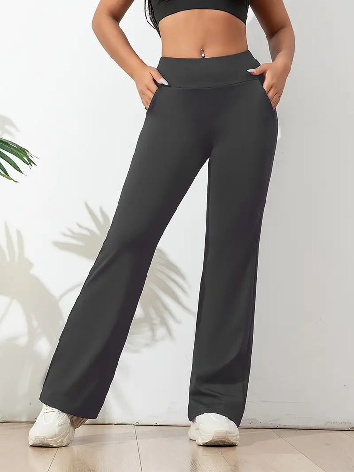 Pantalon Droit pour Femme – Coupe Fluide et Raffinée pour Toutes les Occasions, Coloris Noir
