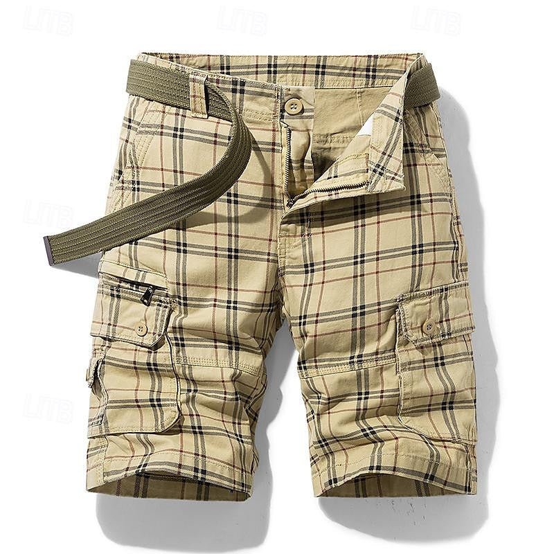 Short pour Homme – Short Extérieur À Carreaux Durable Et
