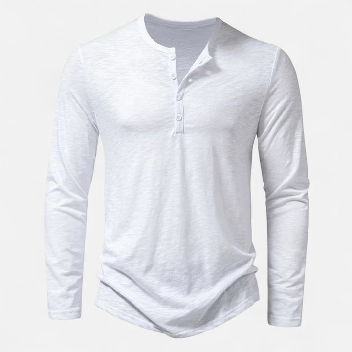 Chemise Structurée pour Homme – Chemise Henley À Boutons
