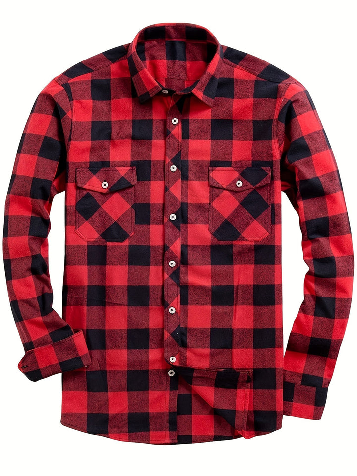 Chemise Structurée pour Homme – Chemise À Carreaux Et Boutons