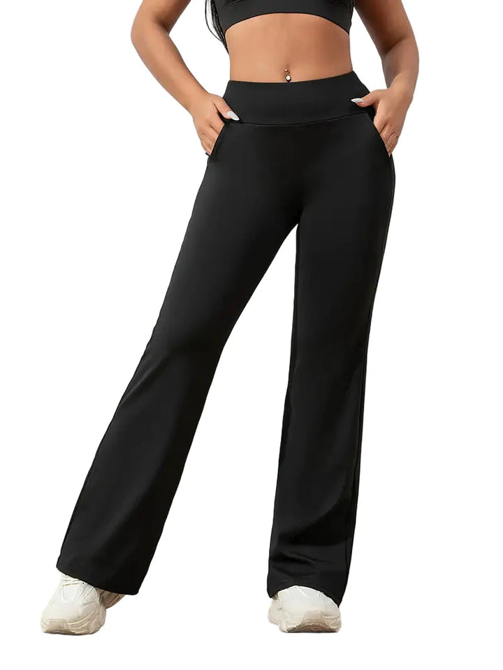 Pantalon Droit pour Femme – Coupe Fluide et Raffinée pour Toutes les Occasions, Coloris Noir