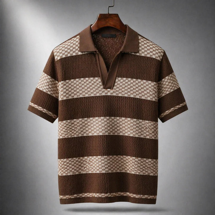 Chemise Structurée pour Homme – Chemise À Rayures Et Col Ouvert