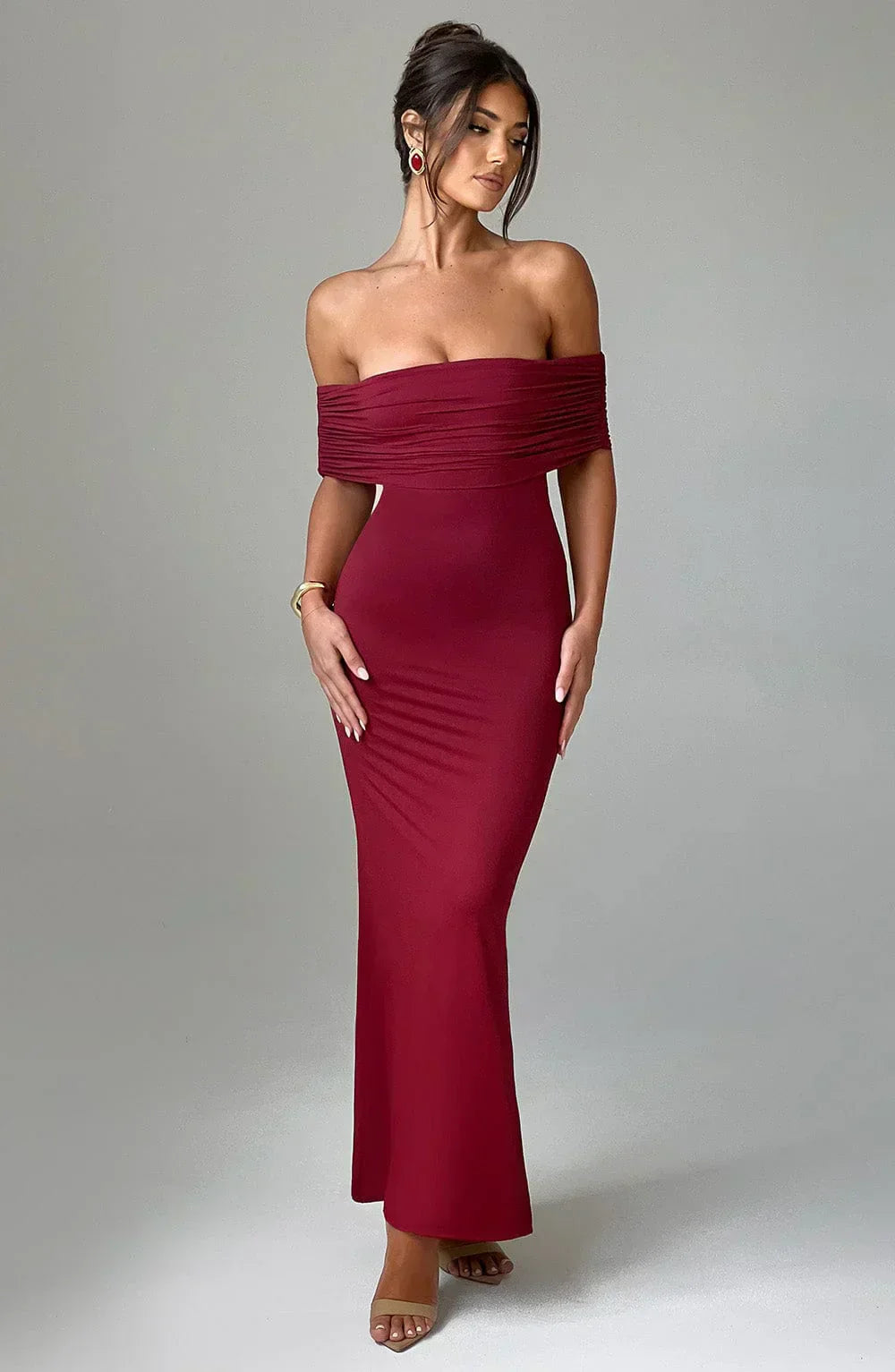 Robe Longue Dos Nu pour Femme - Elegance Fluide pour Soiree