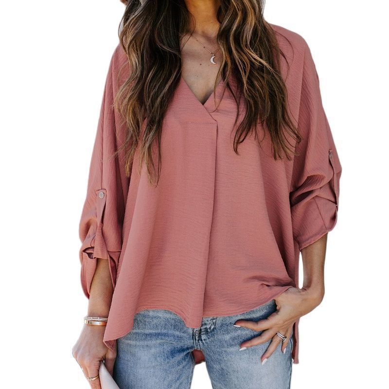 Blouse Fluide pour Femme – Ligne Épurée et Féminine en Toute Saison, Coloris Bleu