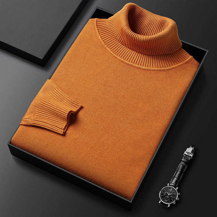 Pull Col Roule pour Homme – Silhouette Nette et Sobre du Jour au Soir