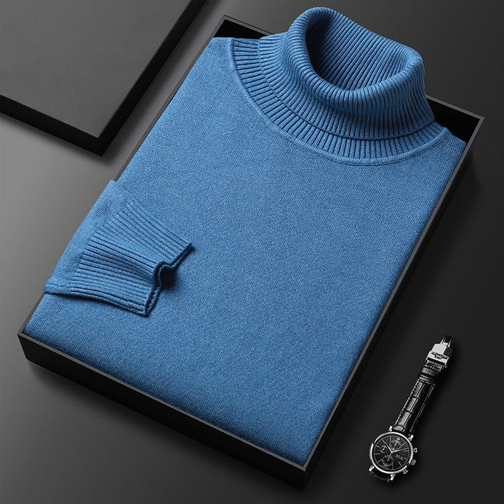 Pull Col Roule pour Homme – Silhouette Nette et Sobre du Jour au Soir
