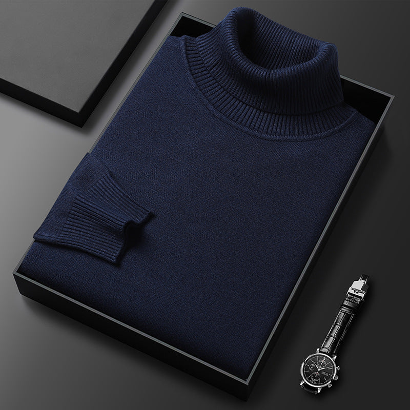 Pull Col Roule pour Homme – Silhouette Nette et Sobre du Jour au Soir