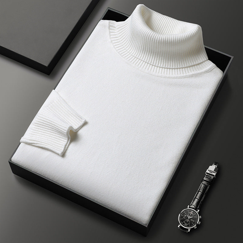 Pull Col Roule pour Homme – Silhouette Nette et Sobre du Jour au Soir