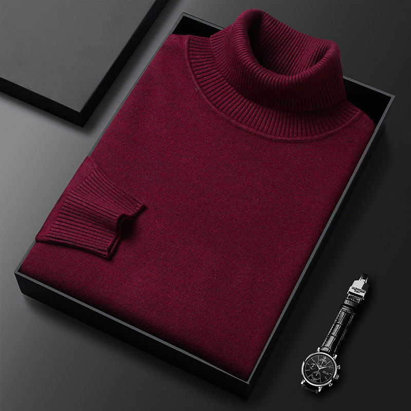Pull Col Roule pour Homme – Silhouette Nette et Sobre du Jour au Soir