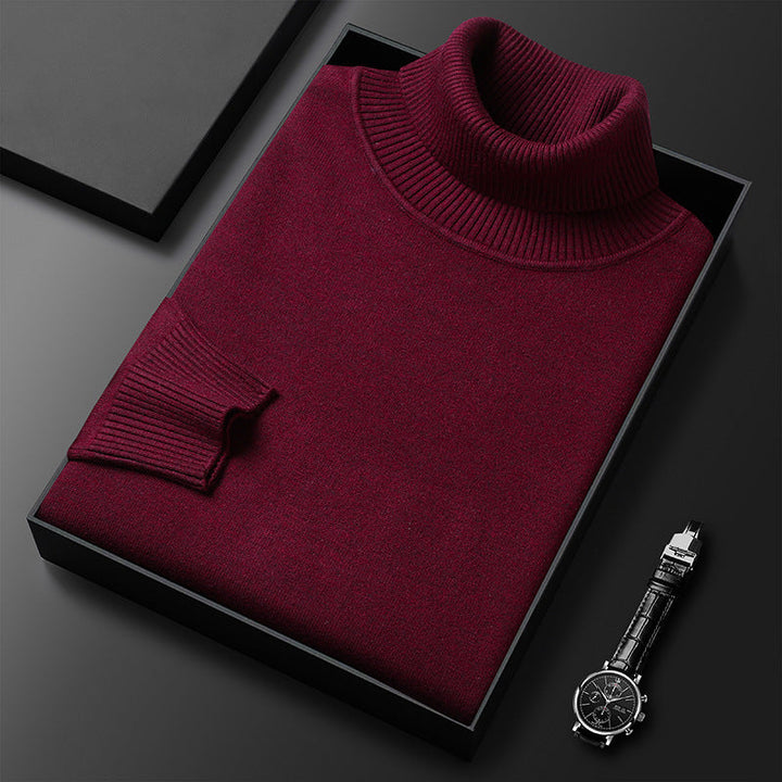 Pull Col Roule pour Homme – Silhouette Nette et Sobre du Jour au Soir